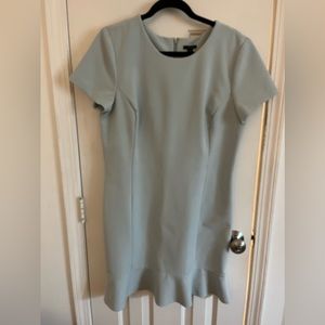 Ann Taylor Light Blue Peplum Shift Dress